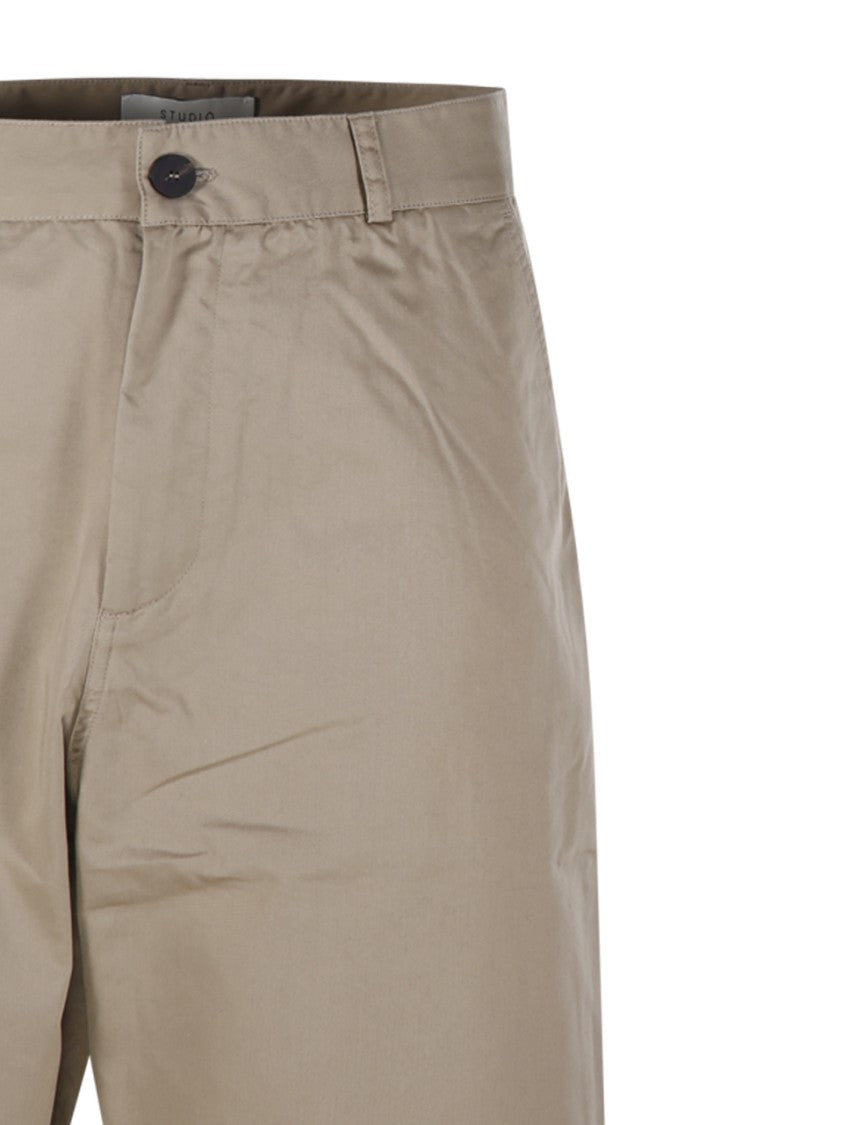 Studio Nicholson Relaxed-Fit Chino Pants With Buttoned Pockets