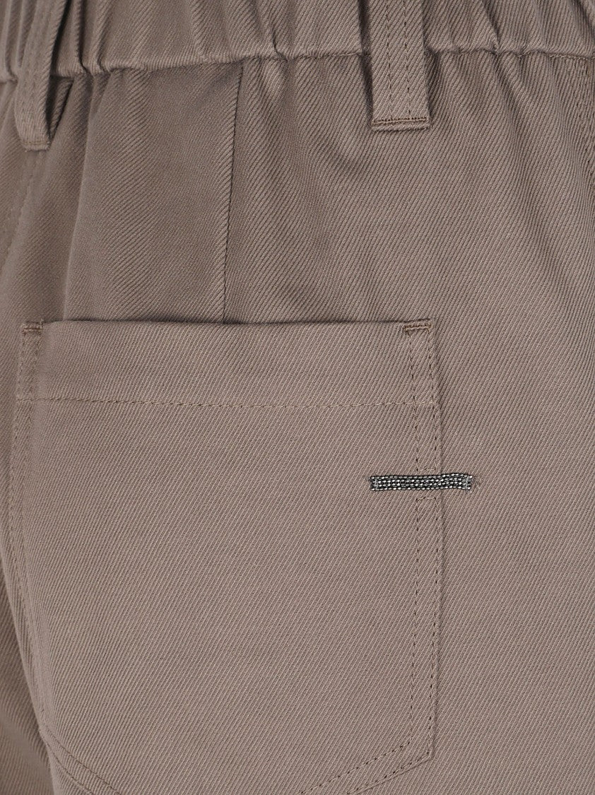 Brunello Cucinelli Straight-Leg Trousers With Elastic Waistband
