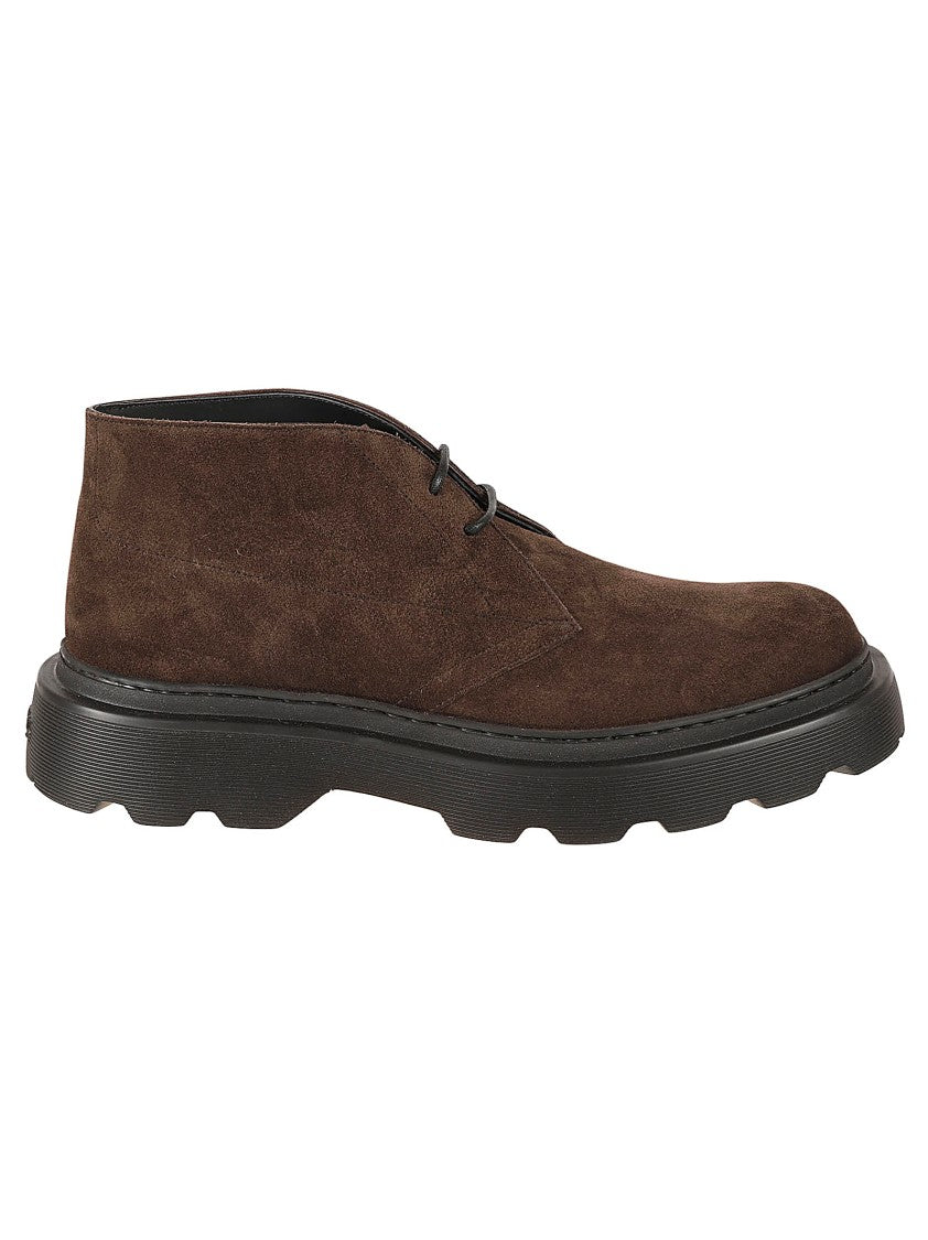 Tod's Brown Suede Low-Cut Flat Shoes