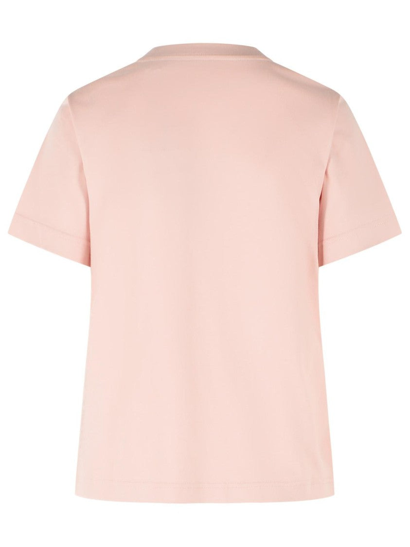 Burberry Pink Frankie Check Detail Cotton T-Shirt