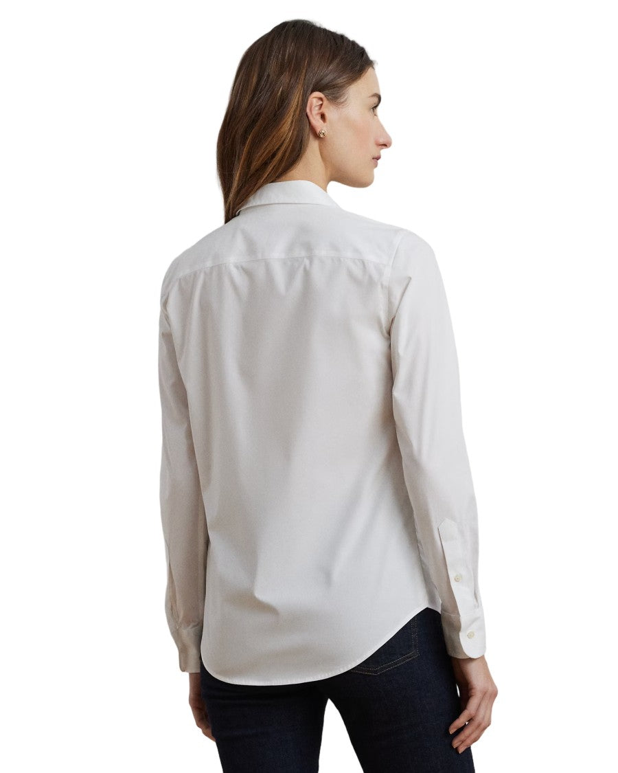 Lauren Ralph Lauren Jamelko Long Sleeve Shirt With Button-Down Front