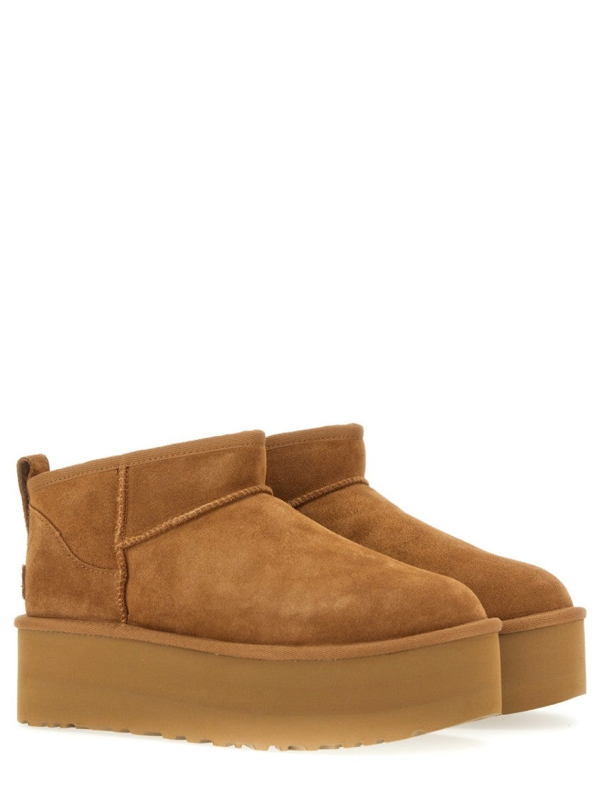 Ugg Classic Ultra Mini Ankle Boots With Plateau Sole