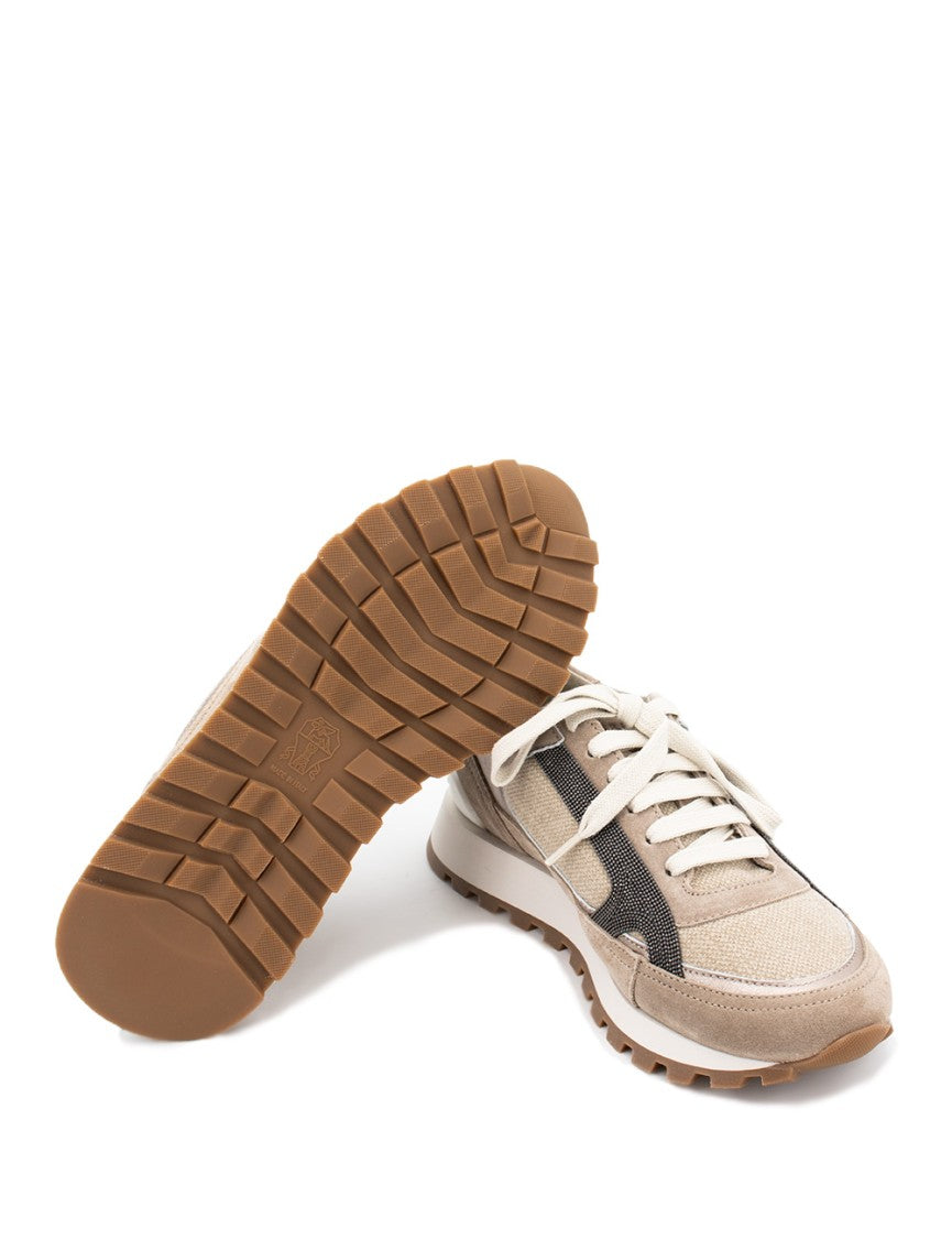 Brunello Cucinelli Active-Inspired Sneakers With Suede And Canvas