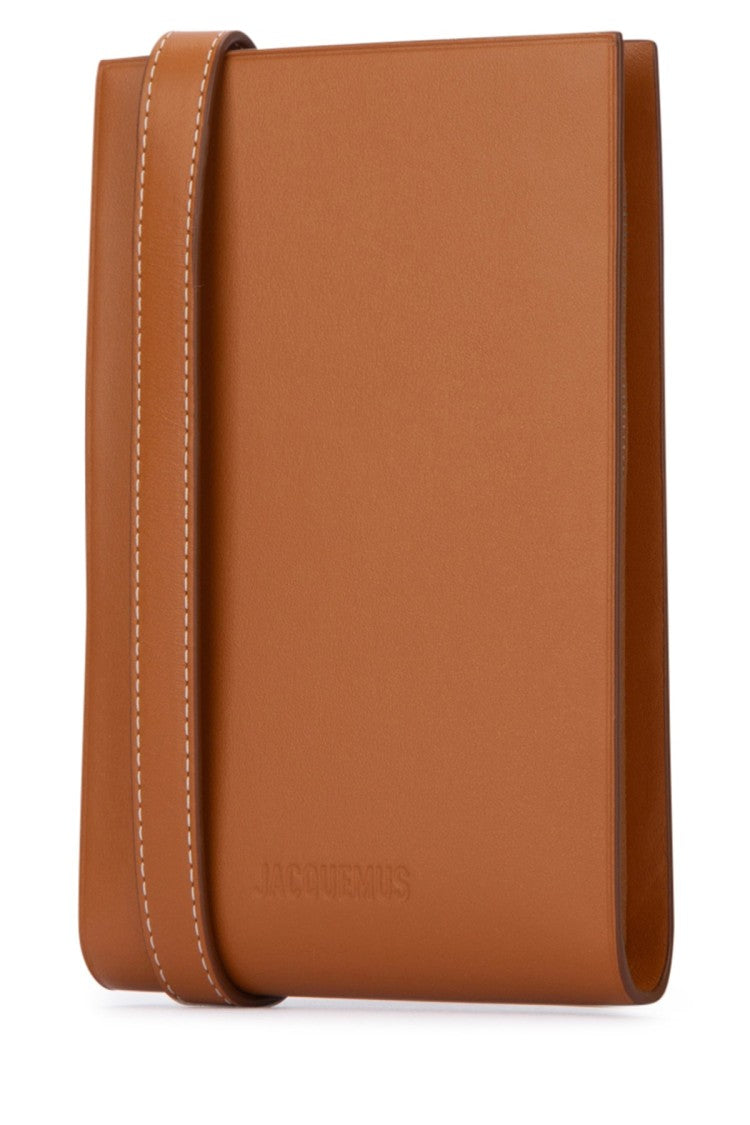 Jacquemus Minimalist Brown Leather Shoulder Bag