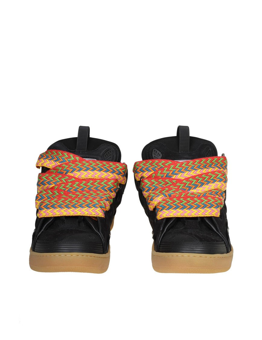 Lanvin Curb Sneakers In Leather And Suede