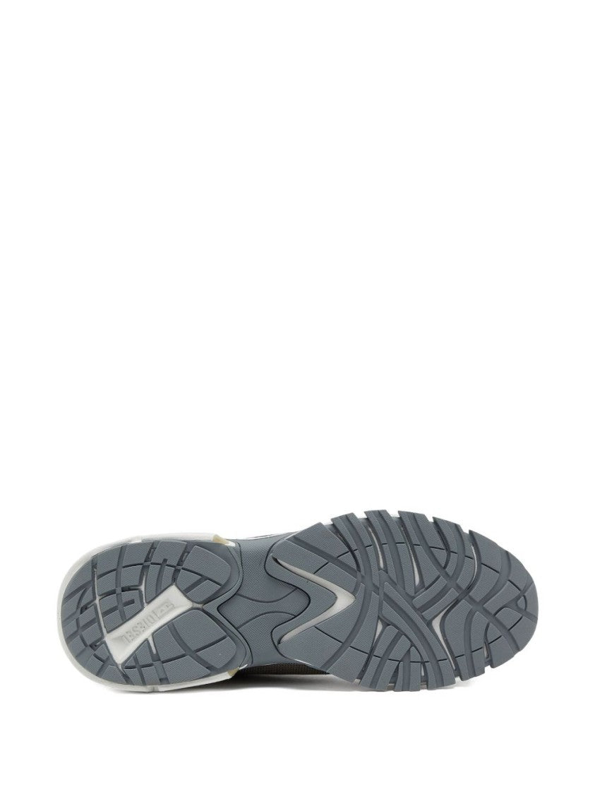 Diesel Grey Mesh Metallic Overlay Lace Sneakers