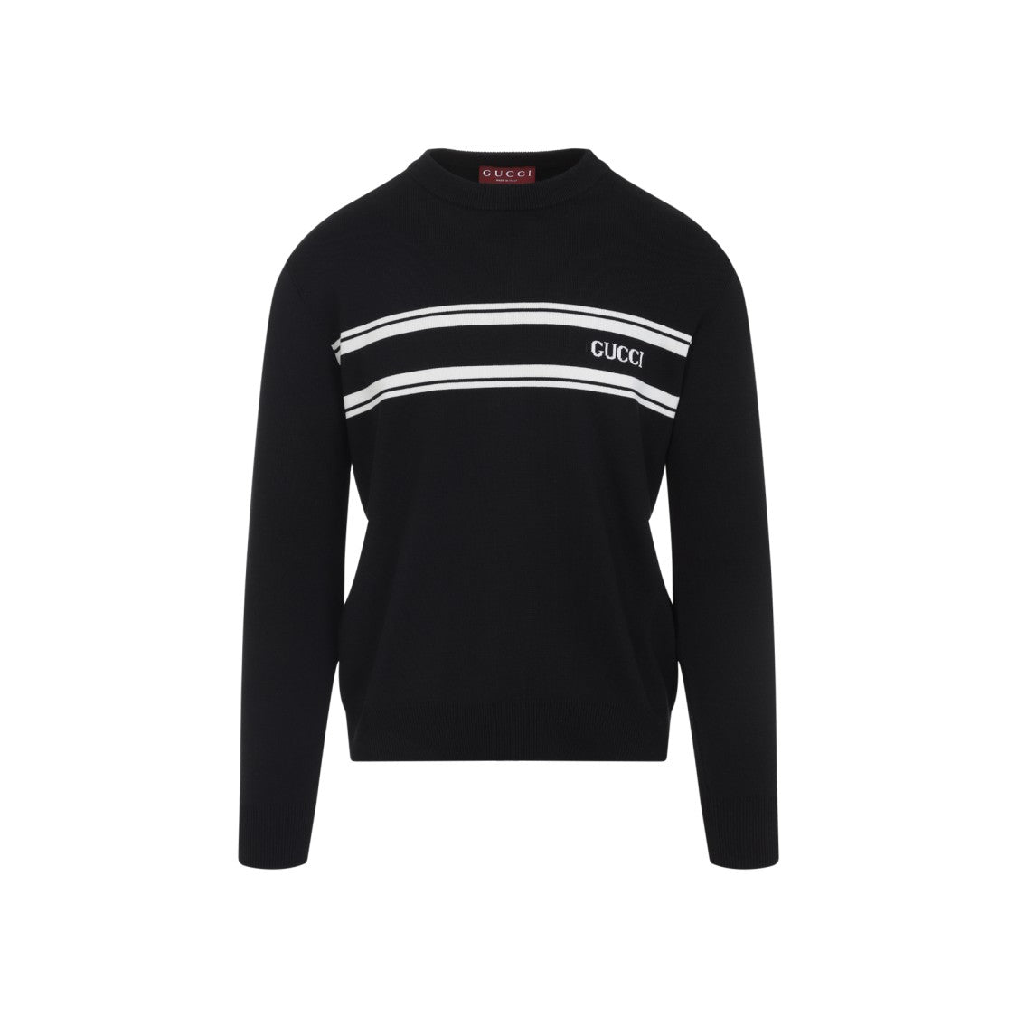 Gucci Crew Neck Black Knit Sweater