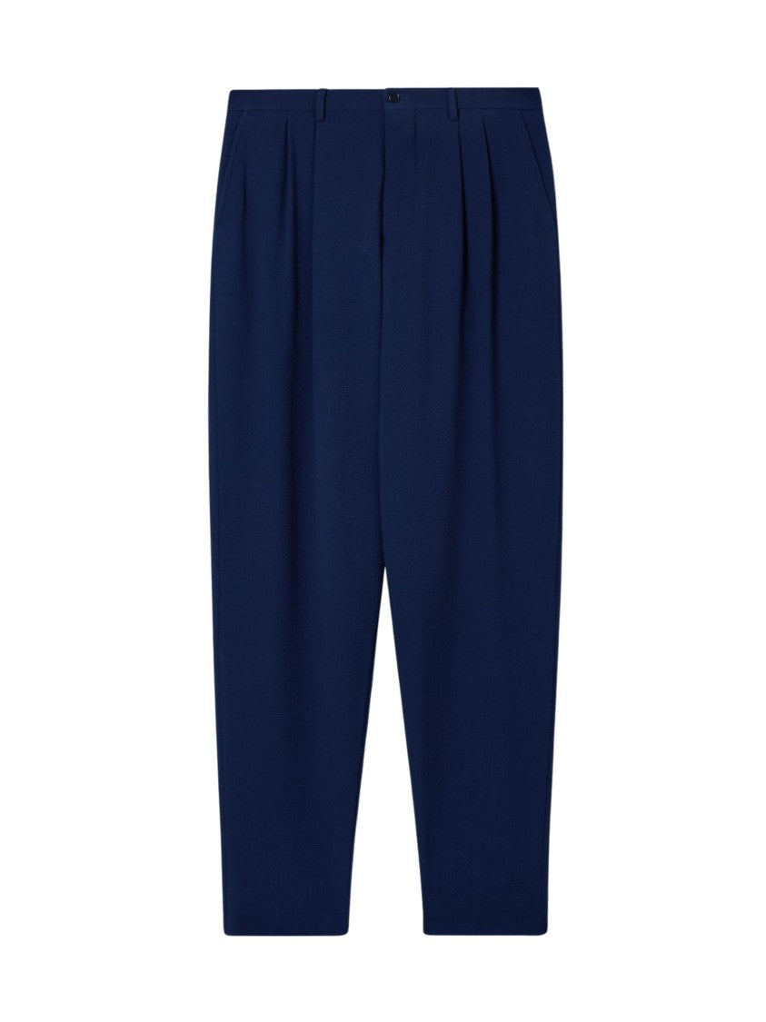 Giorgio Armani Relaxed Wide-Leg Pleated Wool Pants