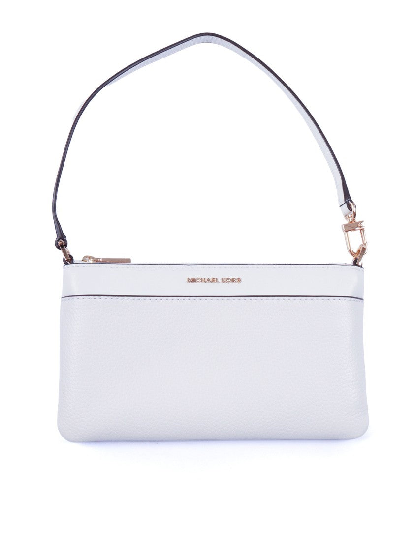 Michael Kors Textured Leather Medium Wristlet Pouch With Zip Closure