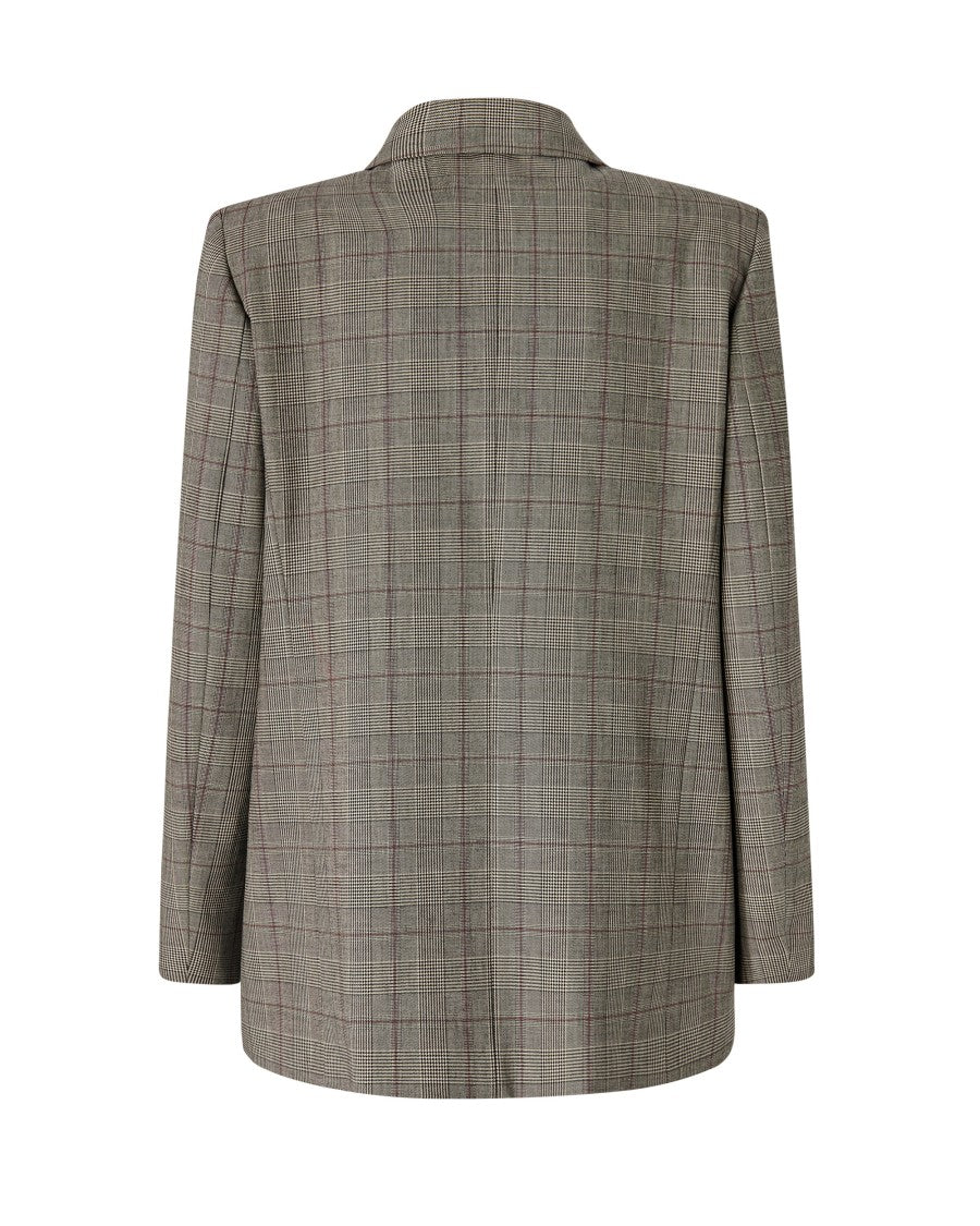 Pinko Prince Of Wales Check Wool-Blend Blazer