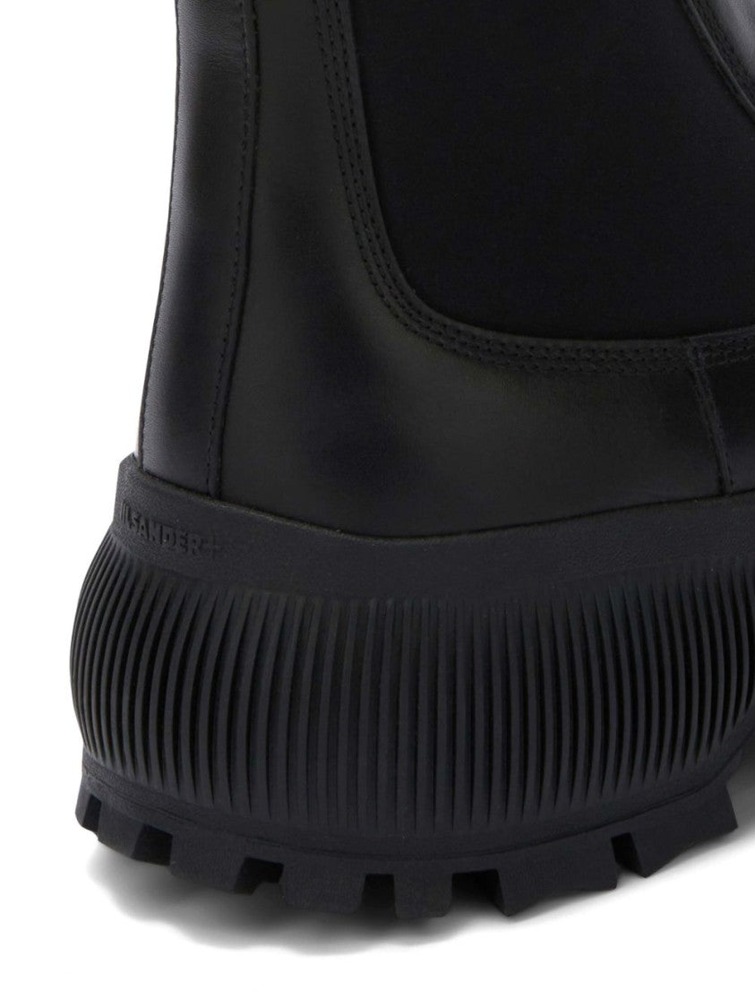 Jil Sander Slip-On Ankle Boots With Embossed Logo