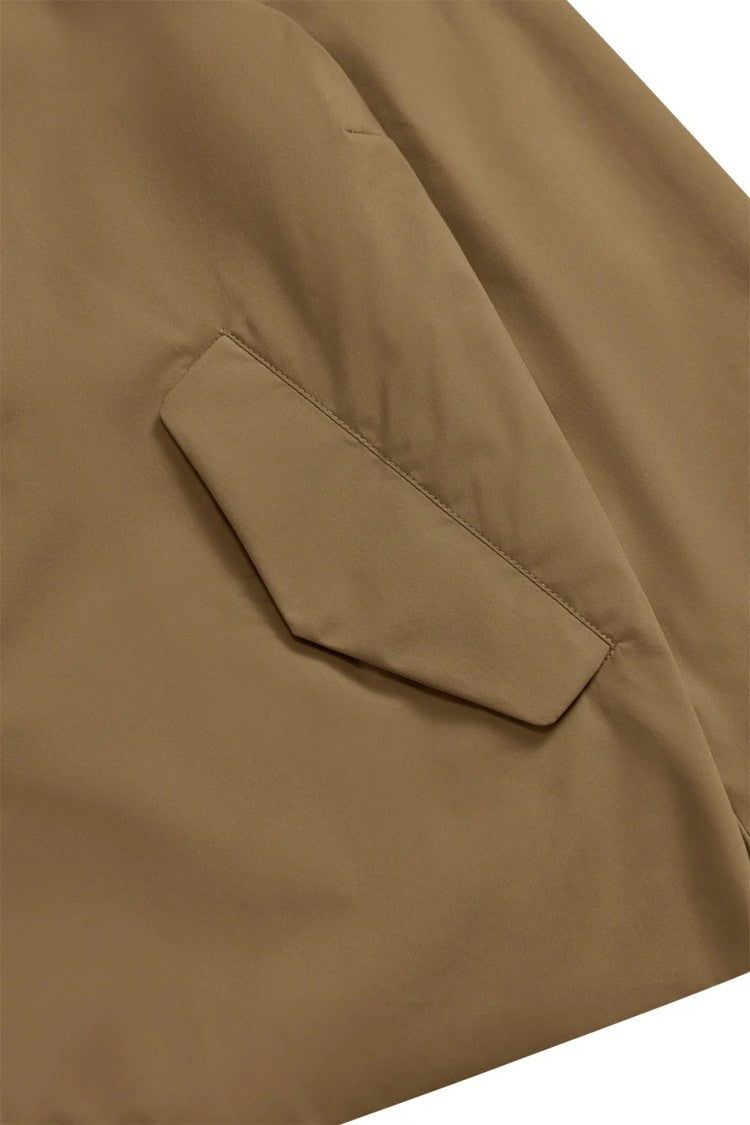 Bomboogie Cropped Windbreaker With Exposed Zip And Flap Pockets