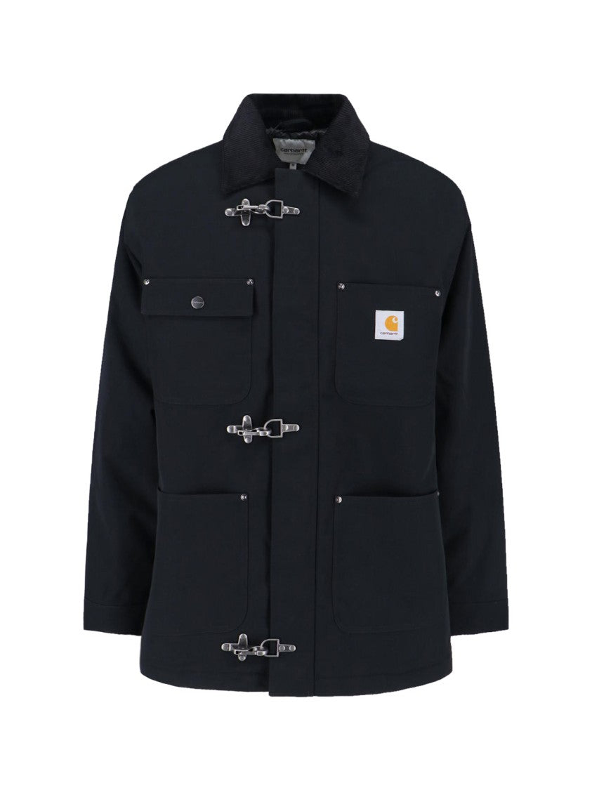 Carhartt Wip Black Adair Nylon Canvas Casual Jacket