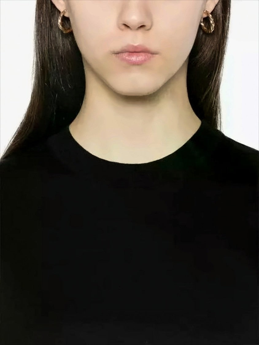 Max Mara Boxy Cropped T-Shirt With Crew Neckline