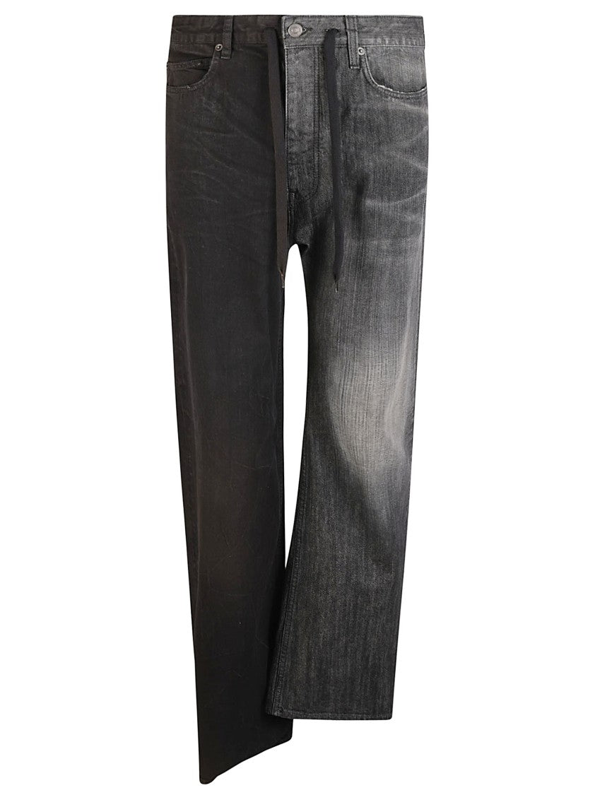 Balenciaga Split Color Denim Jeans