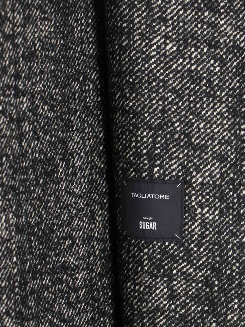 Tagliatore Tailored Black Jacket With Classic Collar And Button Closure