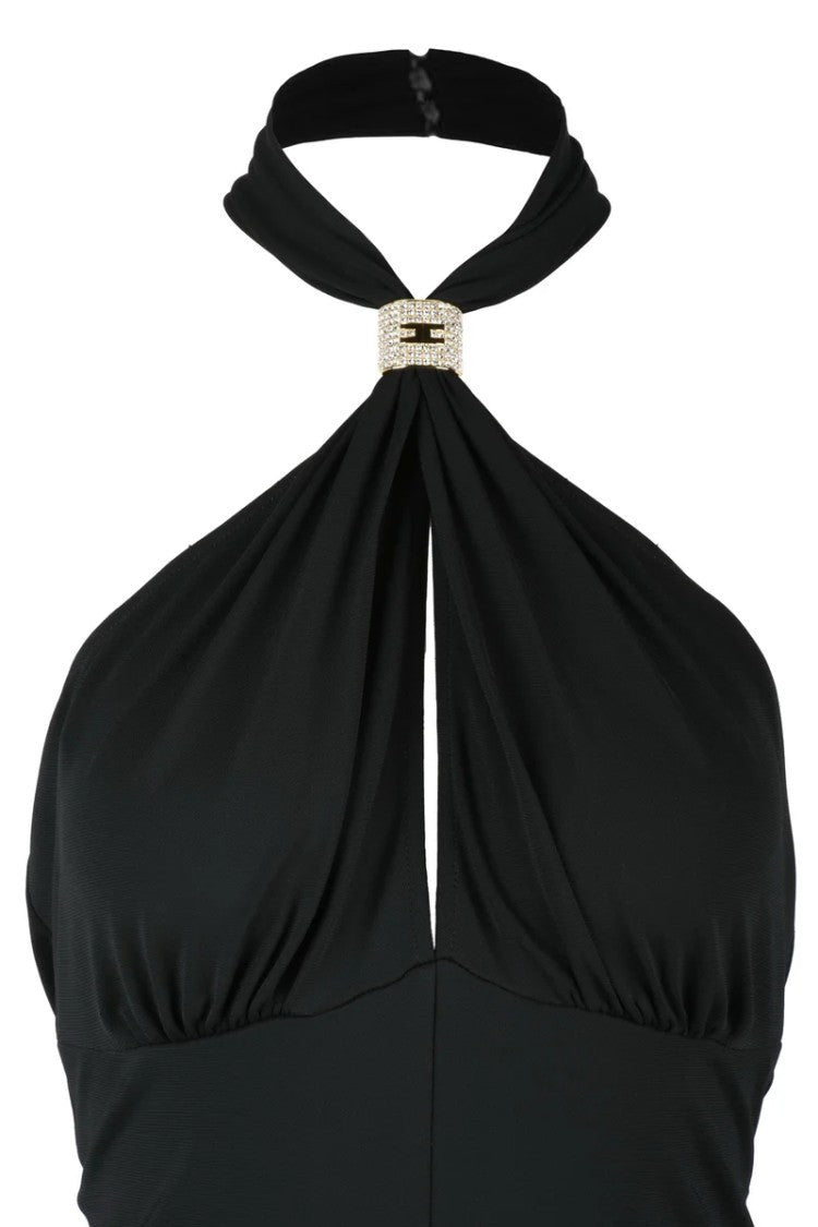 Elisabetta Franchi Long Dress - Black