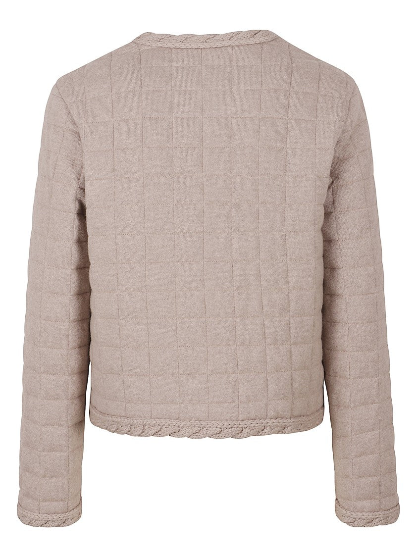 Fabiana Filippi Cropped Quilted Coat With Braided Trim And Metallic Accents