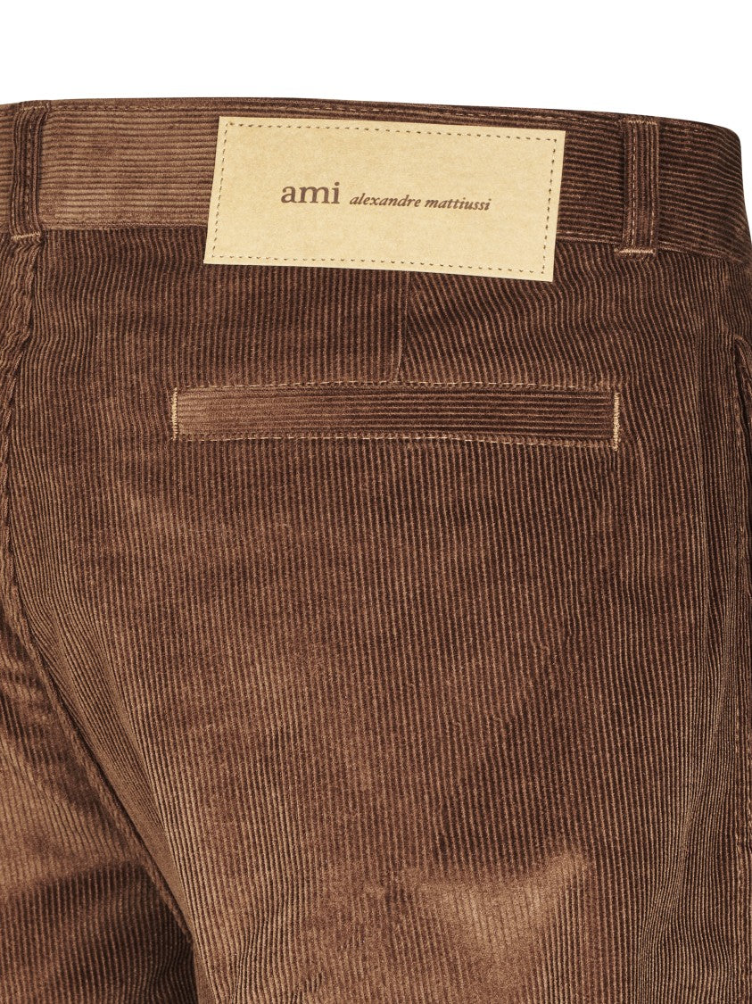 Ami Paris Parisian Fit Tailored Corduroy Trousers