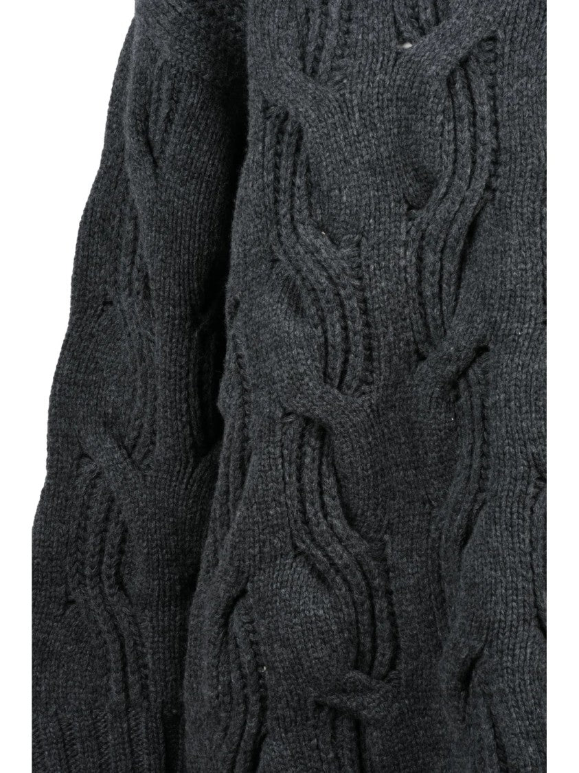 Bottega Veneta Intrecciato Knit Wool Crewneck Sweater