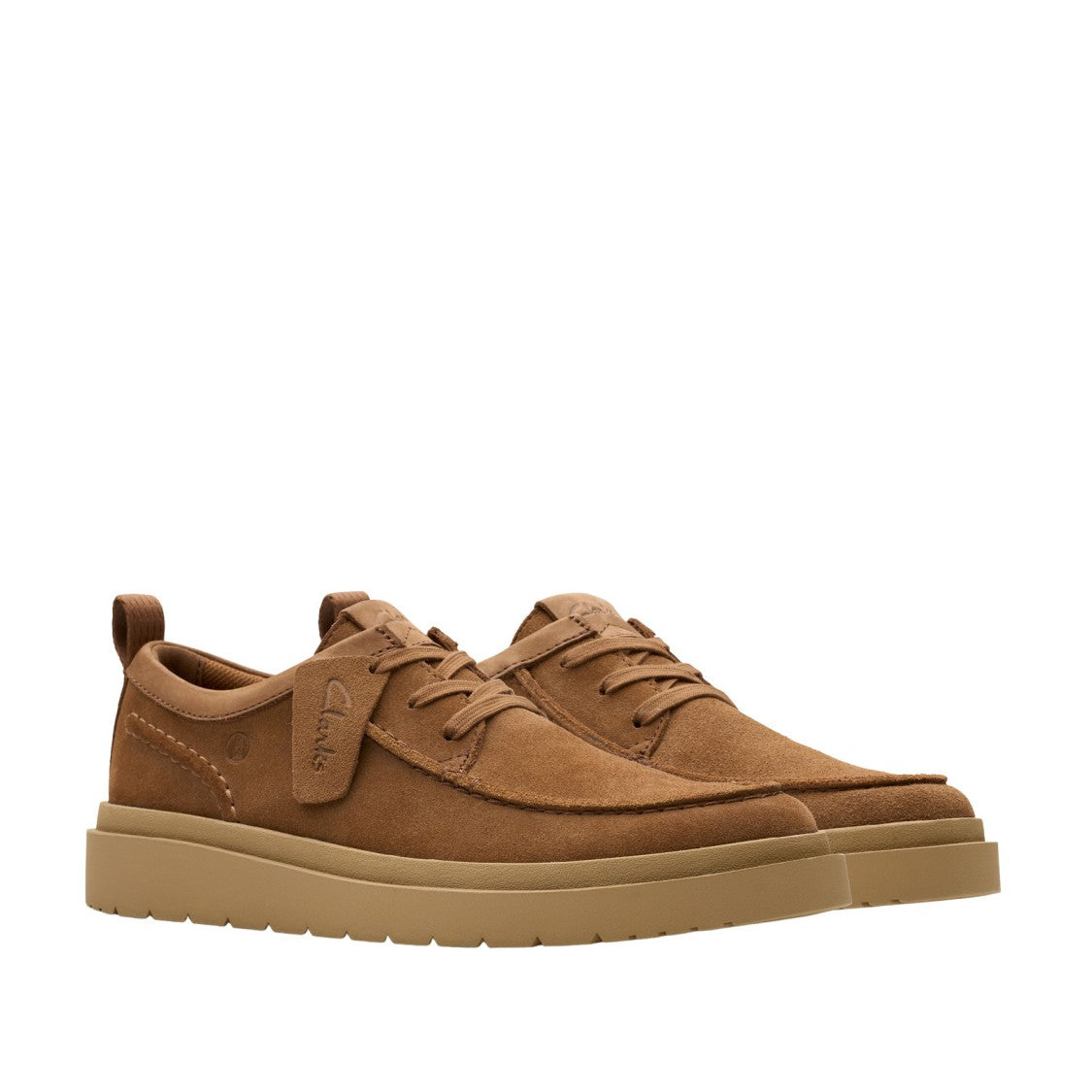 Clarks Lace-Up Shoes In Soft Brown Suede