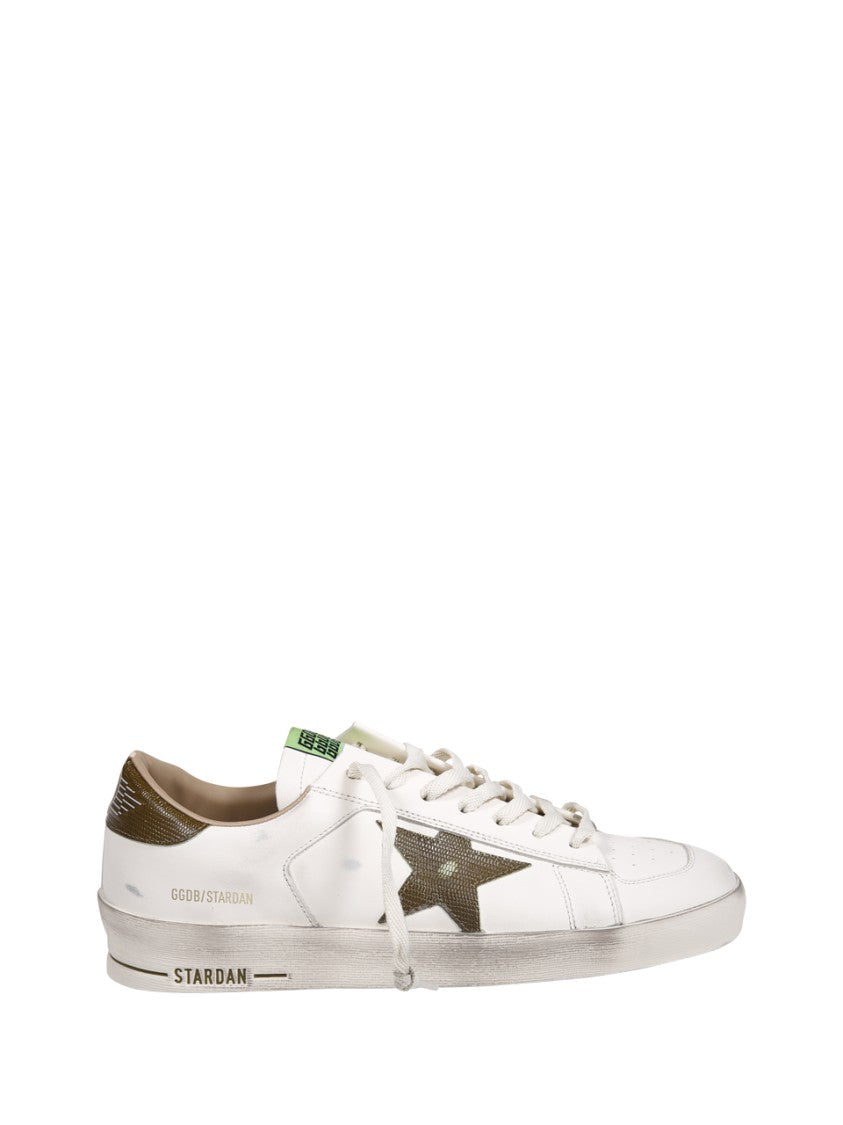 Golden Goose Tejus Printed Star Sneakers With Leather Upper And Rubber Sole