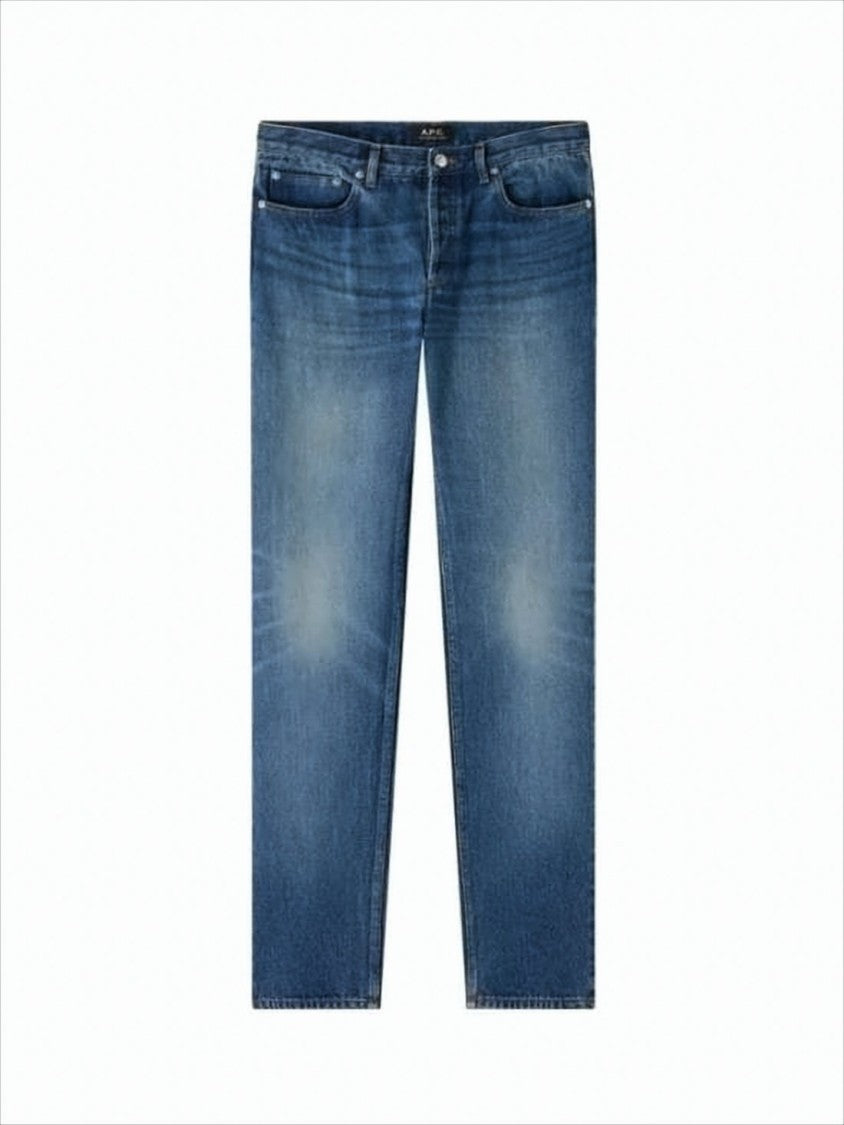 A.P.C. Straight-Leg Denim Pants With Subtle Fading