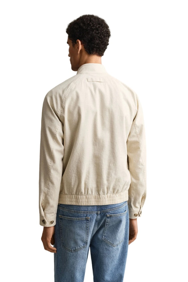 Gant Linen-Blend Flap Pockets Harrington Jacket