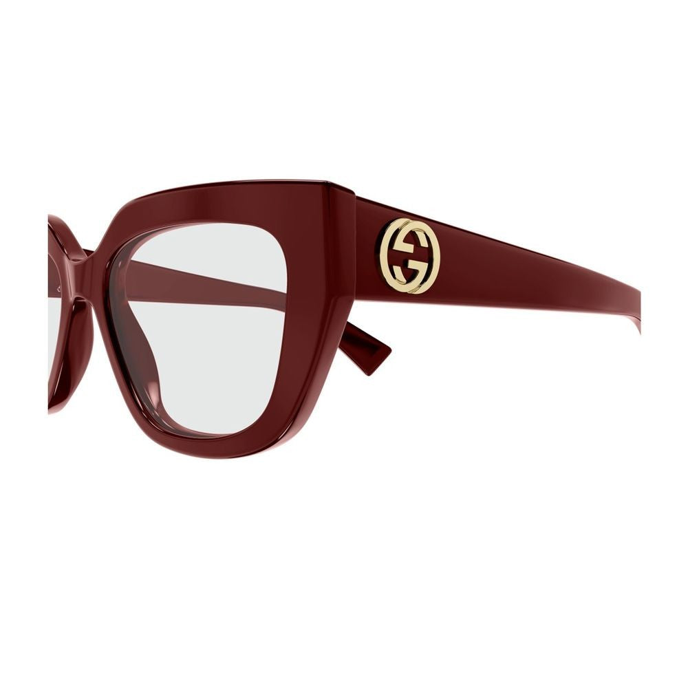 Gucci Gg1847o Emblem Line Bordeaux Acetate Cat-Eye Sunglasses