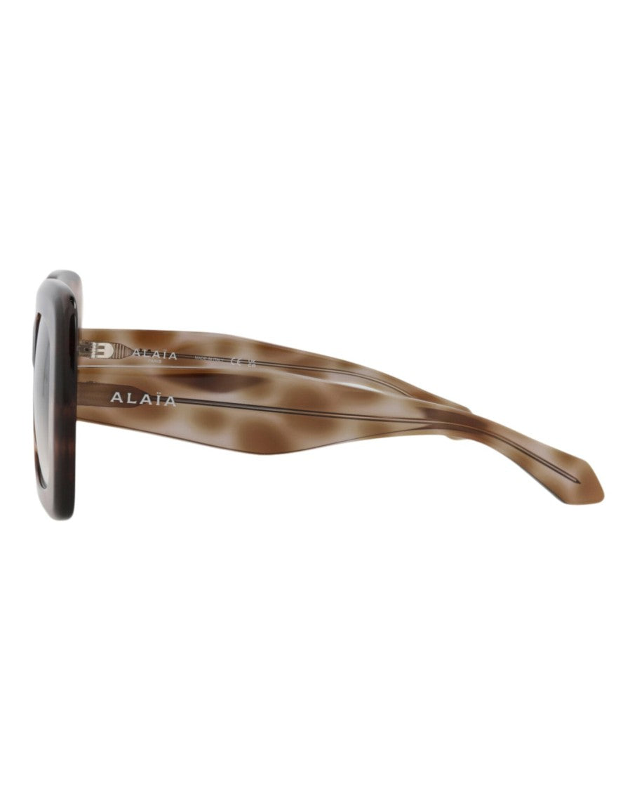 Alaïa Square-Frame Tortoiseshell Sunglasses In Recycled Acetate