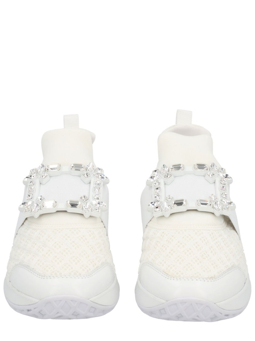 Roger Vivier Viv'run Woven Canvas Sneakers