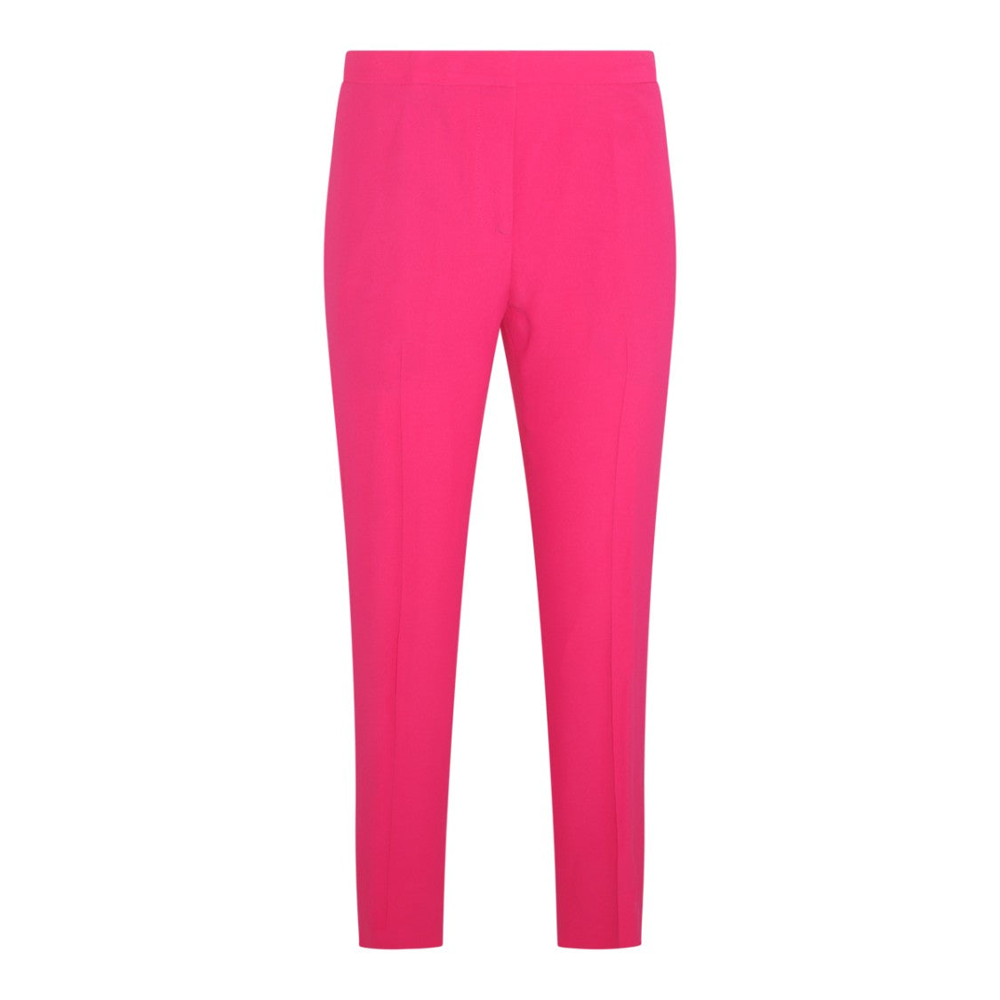 Alexander Mcqueen Orchid Pink Viscose Blend Stretch Trousers With Mid Waist Design