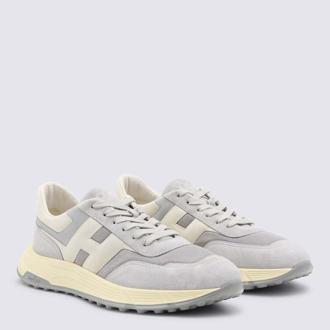 Hogan Grey Leather Sneakers