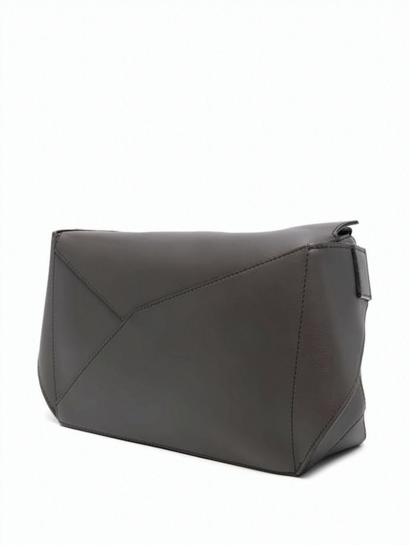 Loewe Black Smooth Calf Leather Geometric Shoulder Bag