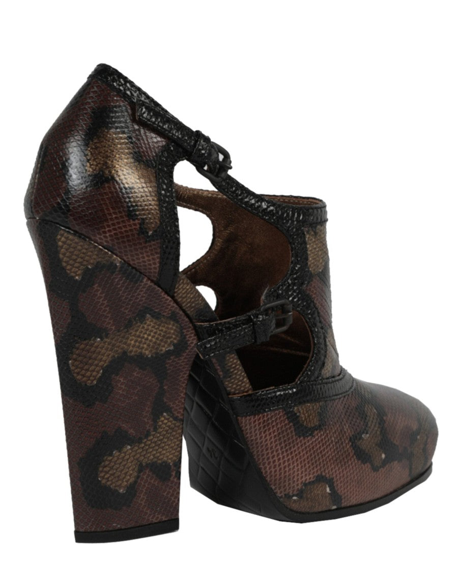 Bottega Veneta Chunky Heel Almond Toe Pump