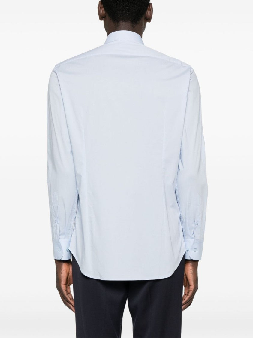 Etro Tailored Long-Sleeved Shirt In Clear Blue