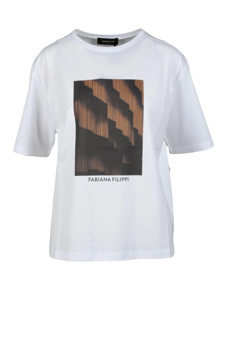 Fabiana Filippi Cotton T-Shirt - White