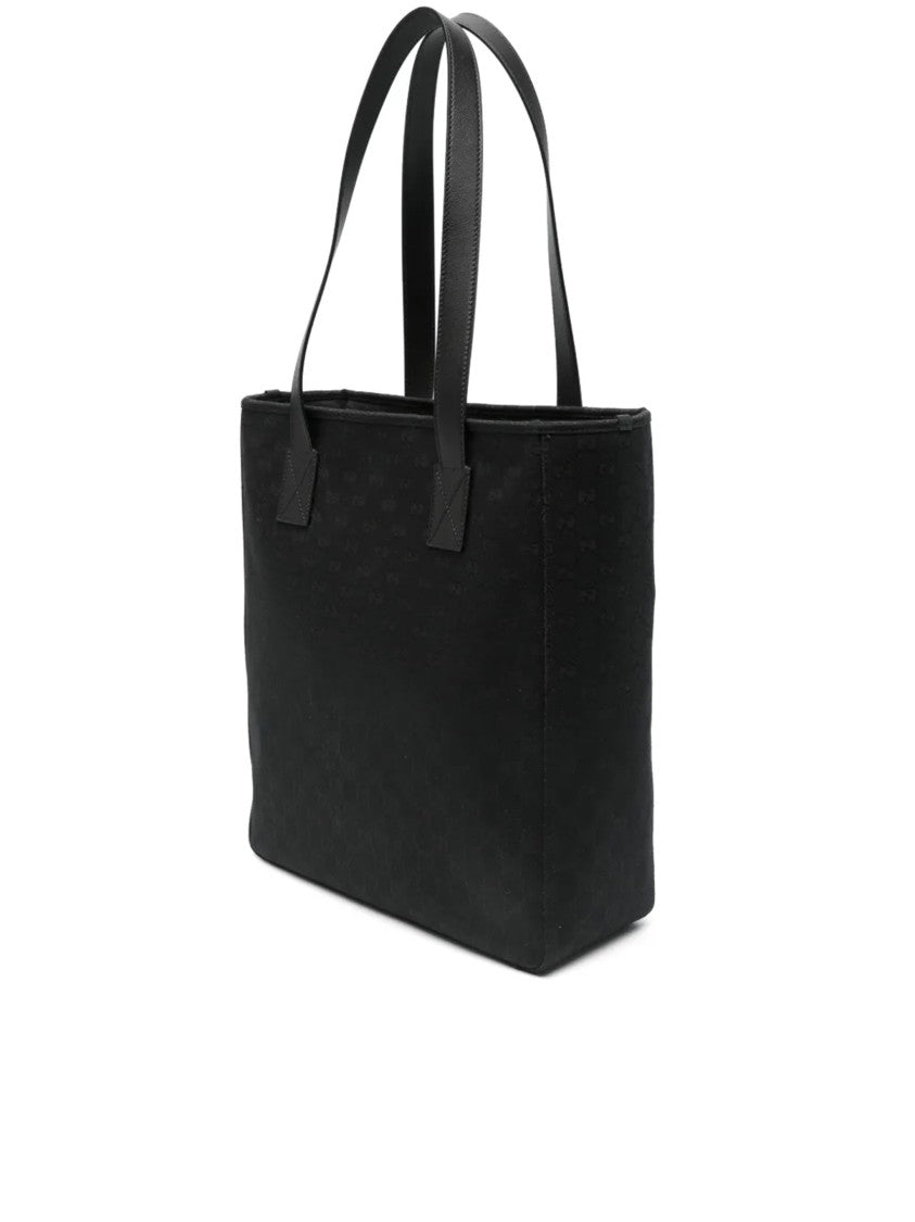 Gucci Beige Gg Canvas Web Detail Tote