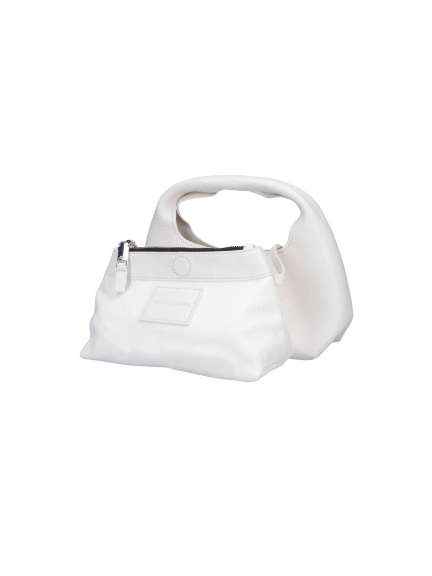 Marc Jacobs White The Sack Hammered Leather Handbag