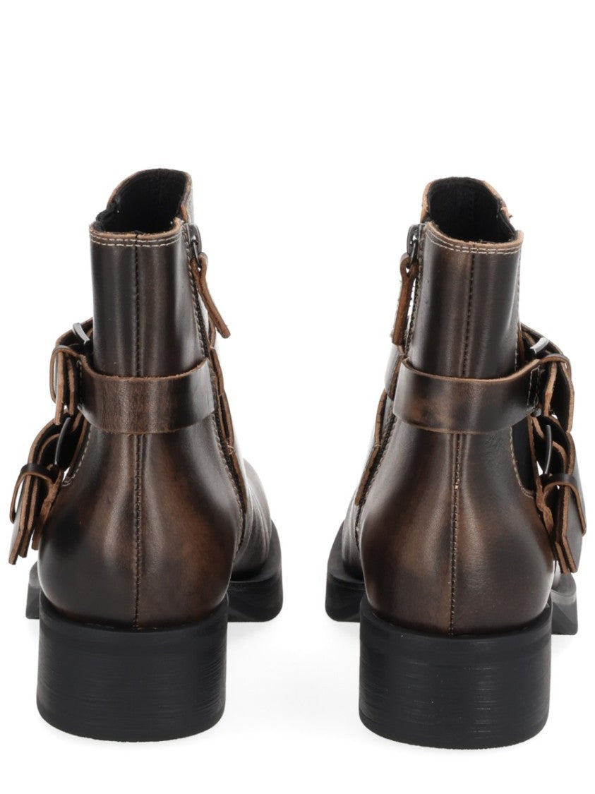 Ash Yuri Distressed Ankle Boots