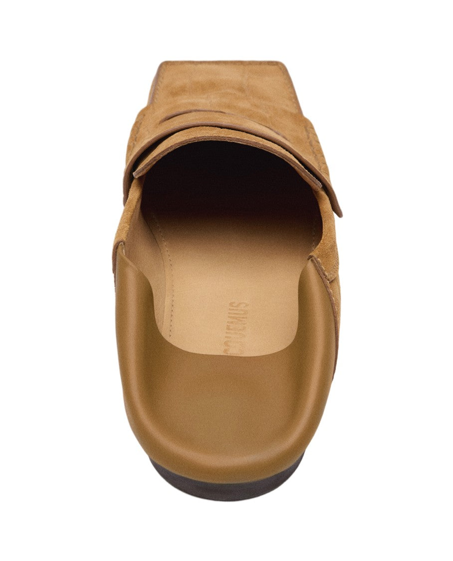 Jacquemus Suede Loafers With Wide Slit And Exposed Hand Stitching