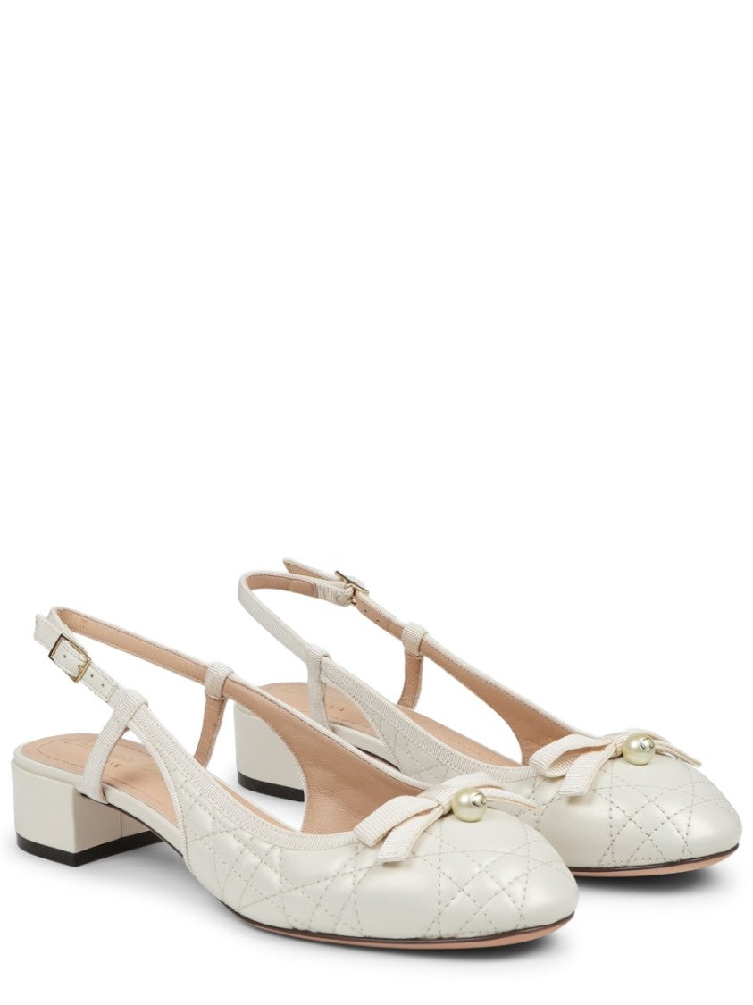 Dior Ballet Quilted Leather Slingback Pumps