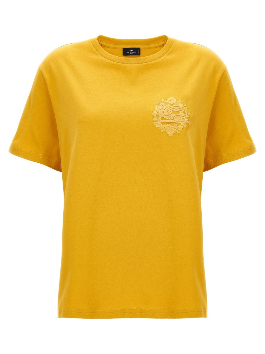 Etro Tone-On-Tone Embroidered Logo T-Shirt