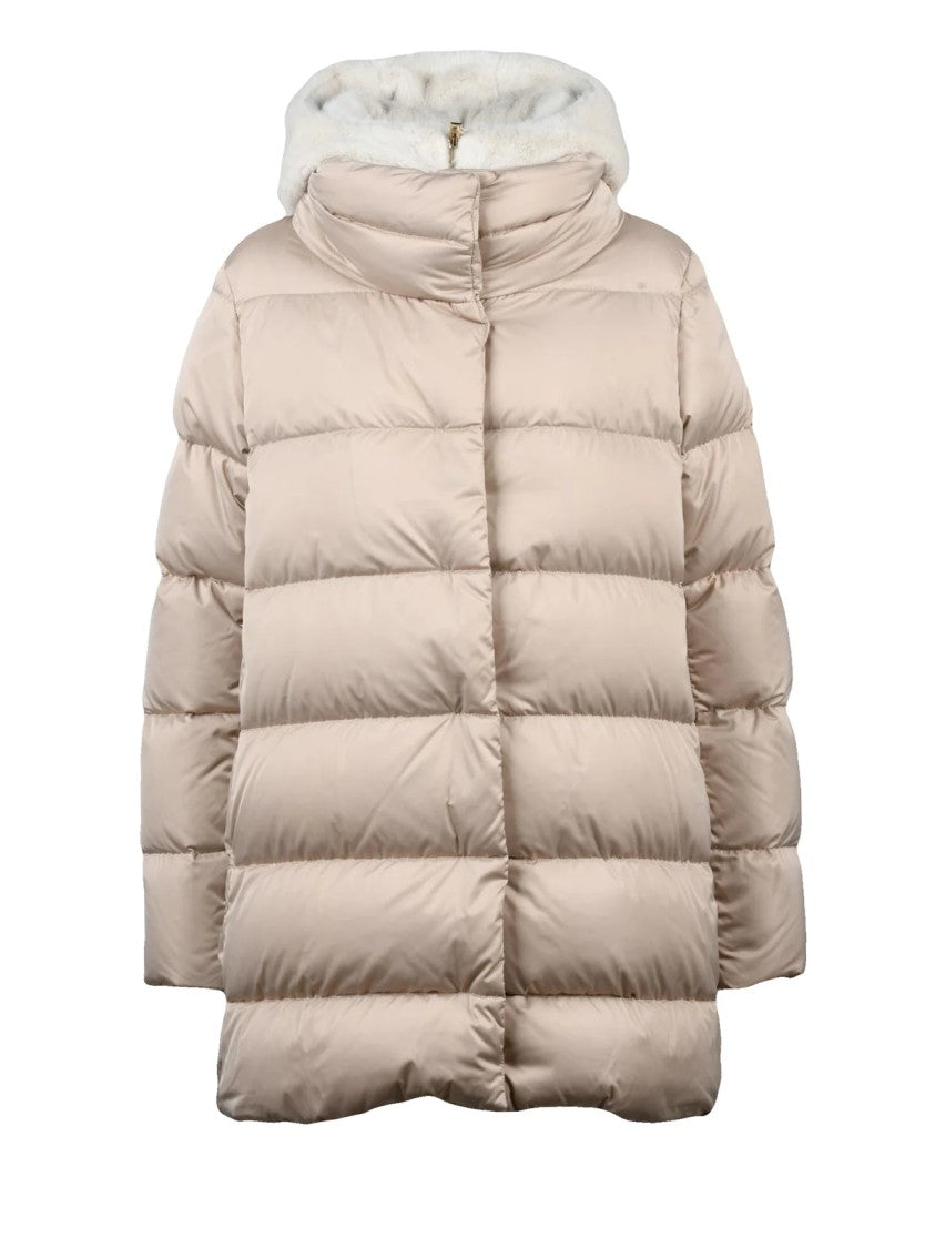 Herno Polyester Plush Hooded Down Jacket