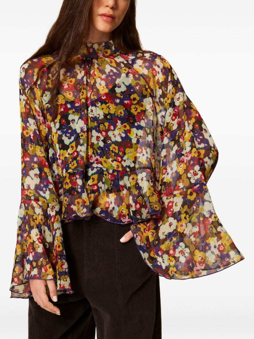 Twin-Set Flowy Floral Print Blouse