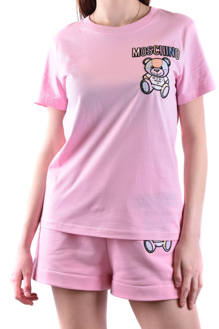 Moschino Playful Cotton T-Shirt With Teddy Bear Graphic