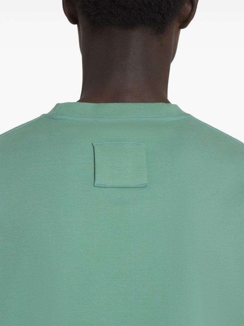 Lanvin Graphic Print Sea Green Crew Neck T-Shirt