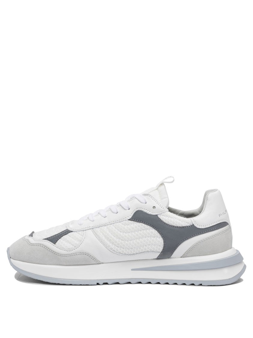 Philippe Model Paris Textured Fabric And Leather Sneakers