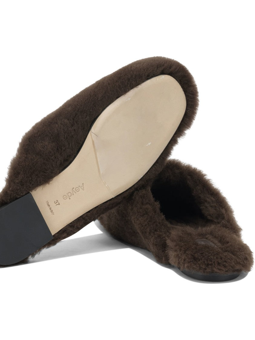 Aeydē "Rega" Slippers In Shearling