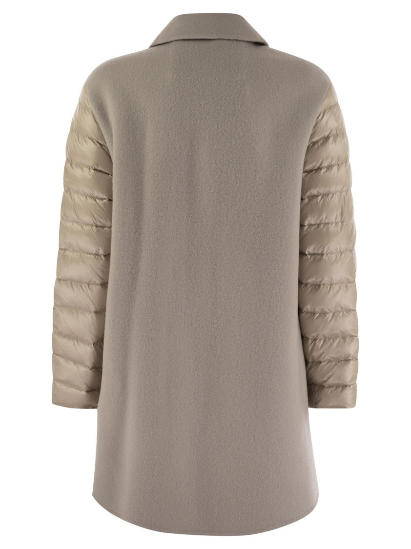 Herno Wool And Down Sleeve Coat